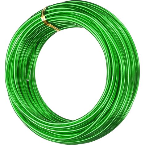 Fil D'armature Aluminium 9 Gauge 3mm Fil Métallique Souple Vert (1/5)