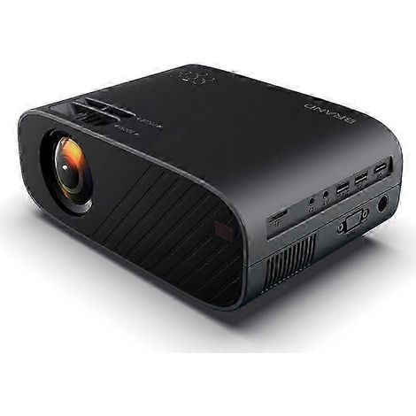 Projecteur portable 1080p avec Wi-Fi et Bluetooth noir compatible avec les téléphones portables (même écran) taille S (1/5)