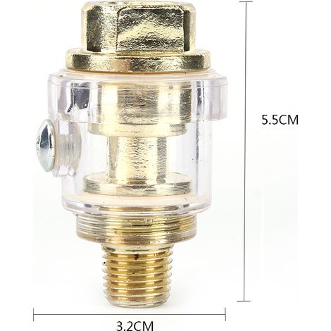 1/4" BSP Mini in Line Oiler Lubricator for Pneumatic Tool & Air Compressor Pipe (1/5)