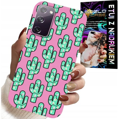 Custodia per Samsung Galaxy S20 Lite - cactus, cactus su sfondo rosa + lamina (1/5)