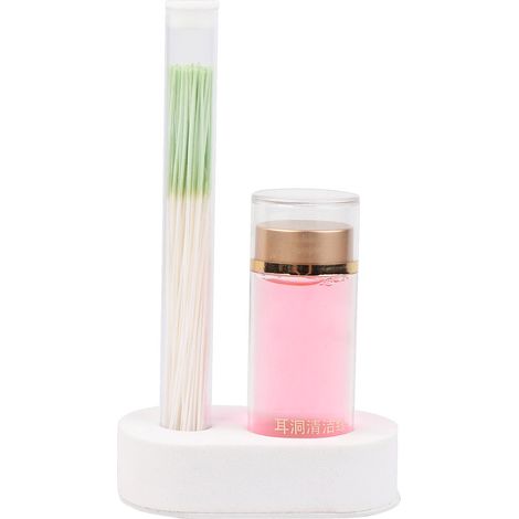 Solution de Nettoyage pour Piercings d'Oreille 15ml, Soin Après-Perçage avec Fil Dentaire, Parfum Rose (1/5)