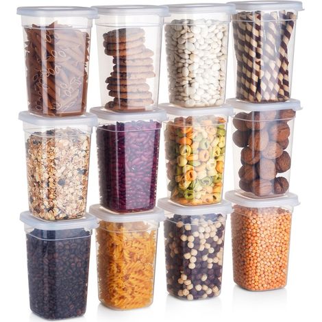 Envases para productos a granel con tapa 1 l 12 uds.