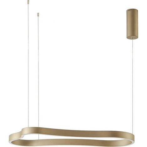 [NEUWERTIG] B-Ware Lucande Hängeleuchte Vikali LED Pendelleuchte dimmbar gold 90x45cm CCT 2460lm (1/2)