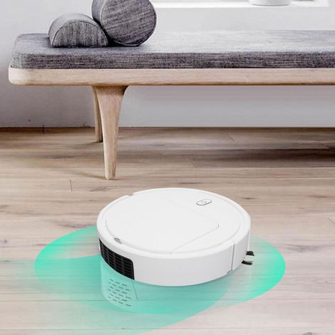 PureClean RC1500 Saugroboter – Saugroboter mit 1200 Pa Saugkraft, ABS-Material, 837 g Gewicht, inklusive Reinigungstuch (1/5)
