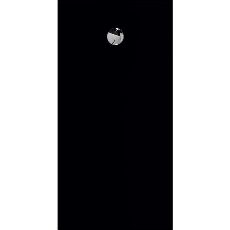 receveur 160x80x3.3cm extra-plat en polybéton noir mat effet soft-touch - redécoupable - nelson (1/3)