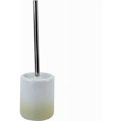TRADE SHOP - Porta Scopino Arredo Bagno Wc Toilette Bianco Giallo Con Scopino Completo 59905 - (1/3)