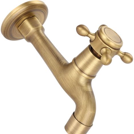 Robinet d'évier à vadrouille antique classique en cuivre brossé à la main (1/5)