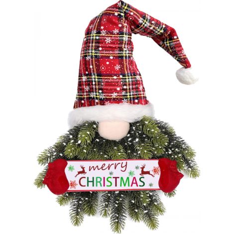 Décorations de Noël, couronnes de Noël vieil homme sans visage (1/5)