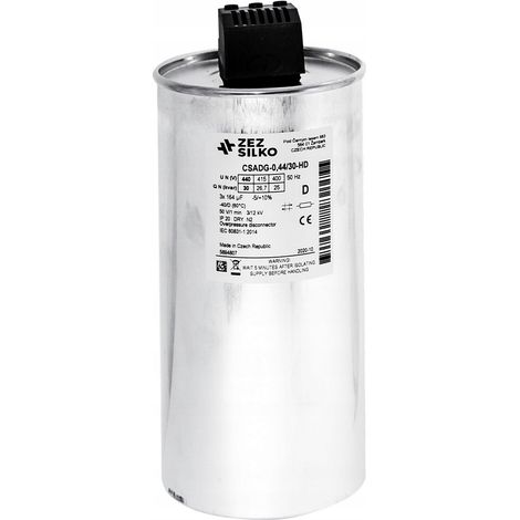 ZEZ-Silko-Kondensator 30 kvar 440 V Cn=3x164,42µF In=3x39,41A