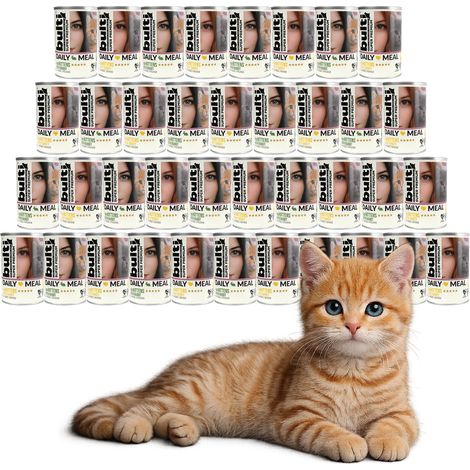 Alimento húmedo diario BULTI para gatitos, mezcla de sabores, 36 x 400 g (1/3)