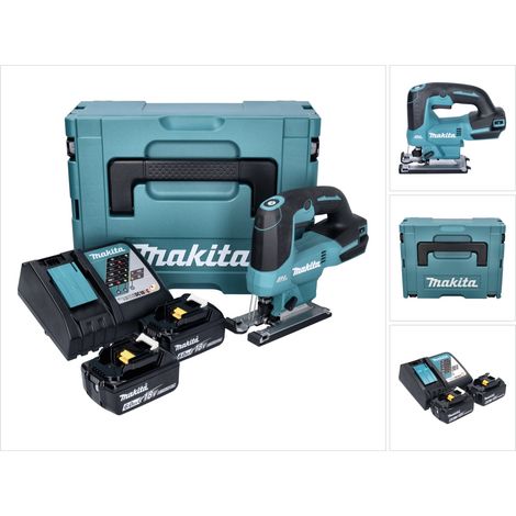 Makita DJV184RGJ Scie sauteuse sans fil 18V Brushless + 2x Batteries 6,0Ah + Chargeur + Coffret Makpac