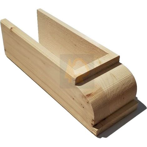 Copristaffa in legno di abete per travi da cm 8, 10, 12 coperture pergole gazebo dimensione disponibile: per trave da 8 cm