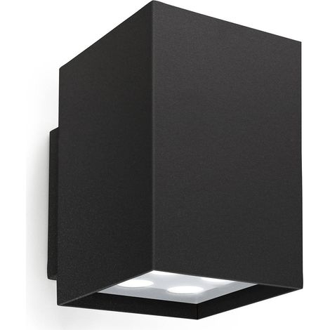 Leds-C4 Afrodita - Applique Murale Extérieure LED Up & Down Noir 10cm 1690lm 3000K IP55
