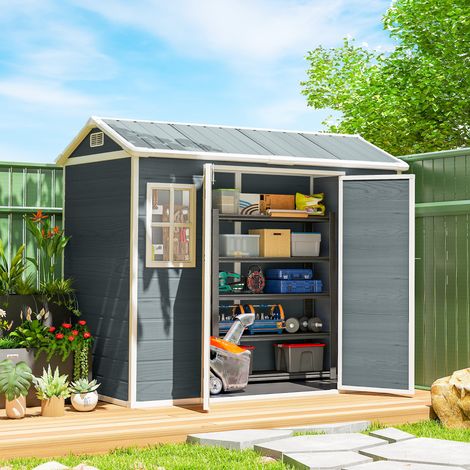 Abri jardin 2 77 m² abri à outils en bois 2 fenêtres porte double ventilation sol serrure gants