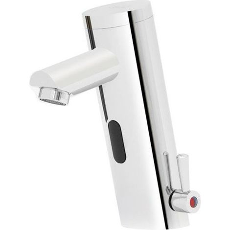 Mitigeur lavabo automatique Silla, robinet salle de bain moderne avec capteur, économie d’eau, Chromé (1/5)
