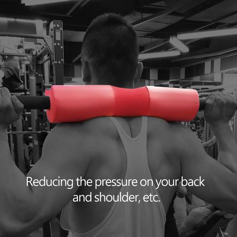 Coussinet de protection pour haltères, cou et épaules, pour squats et musculation (rouge) (1/5)