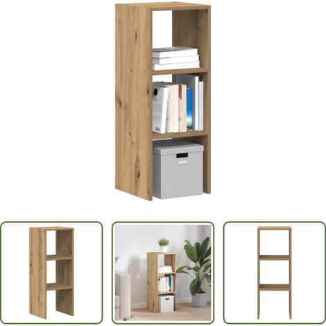 Rangement vertical - Bibliothèque empilable chêne artisanal bois d'ingénierie (1/5)