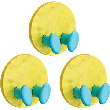 Crochets adhésifs pour cables d'alimentation – Colorés, sans per age Lot de 3 la gestion des dans cuisine et le garage - Yellow (1/5)