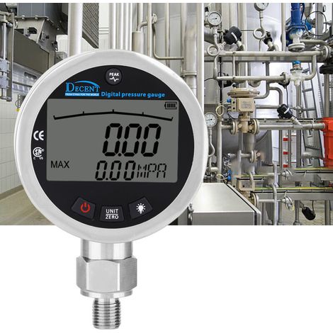 Manomètre hydraulique numérique Zoternen 400 bar 0-40 MPa 5 800 psi avec connecteur G1/4