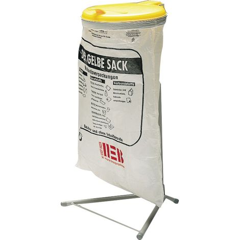 Abfallsammler H980xB500xT530mm 120l Deckel gelb (KS) m.Standfuß VAR (1/2)