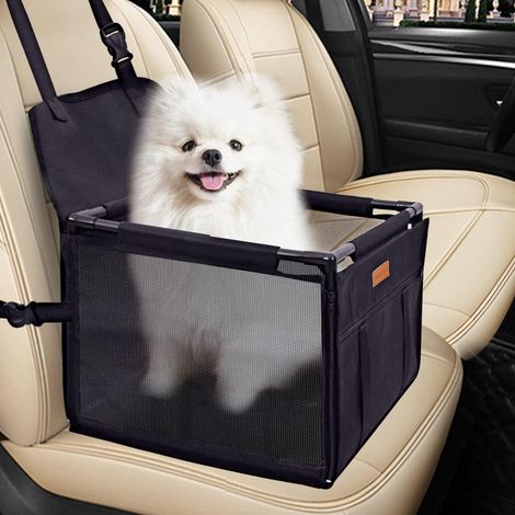 Siège auto pour chien pliable et imperméable, avec harnais de sécurité réglable (1/5)