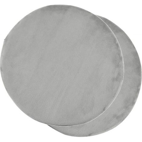 Coussin Chaise - Rond 38 cm - Mousse Memoire de Forme - Interieur - Lot de 2 (1/4)