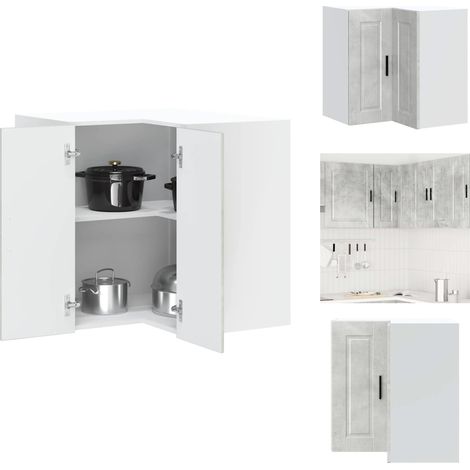 Armoire d'angle murale de cuisine Porto gris béton - Armoire D'angle Murale De Cuisine - Armoires D'angle Murales De Cuisine - Armoire Murale De Cuisine - Armoire Murale D'angle (1/5)