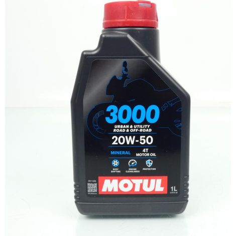 Lubrifiant huile Motul 3000 20W50 Mineral 1L pour moto Harley (1/2)