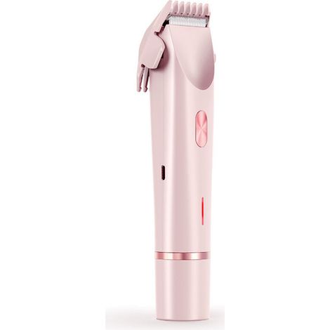 2-in-1 Elektrorasierer für Damen, wasserdichter Intimrasierer für Damen, Nass- und Trockenrasur, wiederaufladbarer Damentrimmer (Pink) (1/5)
