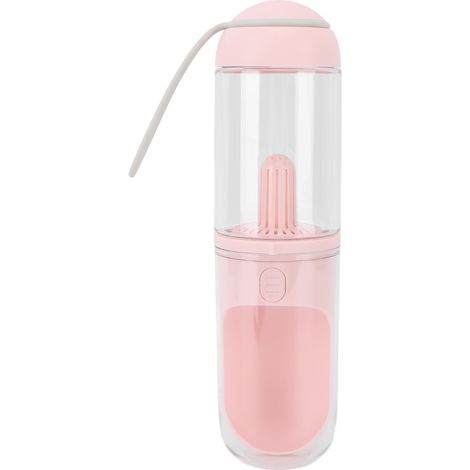 Bouteille d'eau pour chien élégante, légère, monobloc, anti-fuite, distributeur d'eau portable pour animaux de compagnie, 330 ml, rose (1/5)