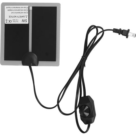 Tapis chauffant pour terrarium à reptiles, chauffage rapide, prise US 110-120 V, étanche, température réglable, fiable pour la maison, le salon ou le bureau, 5 W (1/5)