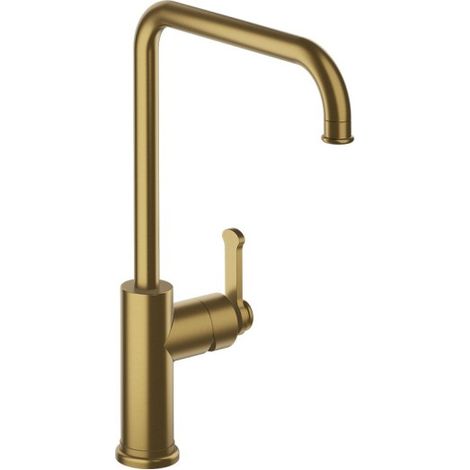 Mitigeur cuisine monotrou sur plan bec 225 Faro Or Brossé PVD - CRISTINA ONDYNA FA52696P