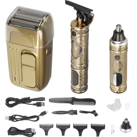 Tondeuse 3 en 1 rechargeable pour barbe, nez et cheveux, affichage LCD, tondeuse professionnelle électrique (1/5)