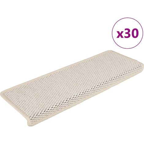 vidaXL Tappeti Autoadesivi Scale Aspetto Sisal 30 pz 65x21x4 cm Berber