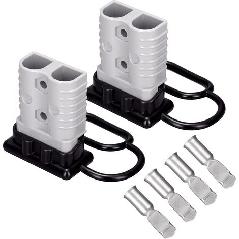 175A 1/0 AWG Connecteur Batterie (2 Lot), Déconnexion Rapide de la Batterie pour Câble Fiche de Faisceau de Câbles pour treuils, Remorque ou Autres Appareils électriques