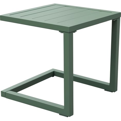 Beistelltisch BARBADOS aus Aluminium in Salbeigrün
