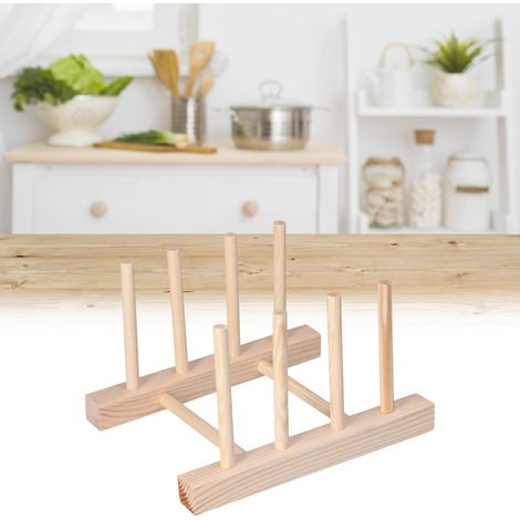Égouttoir à vaisselle, égouttoir multifonctionnel, étagère de rangement de cuisine, présentoir à assiettes et articles de papeterie à plusieurs compartiments, 3 compartiments, 18 cm (1/5)