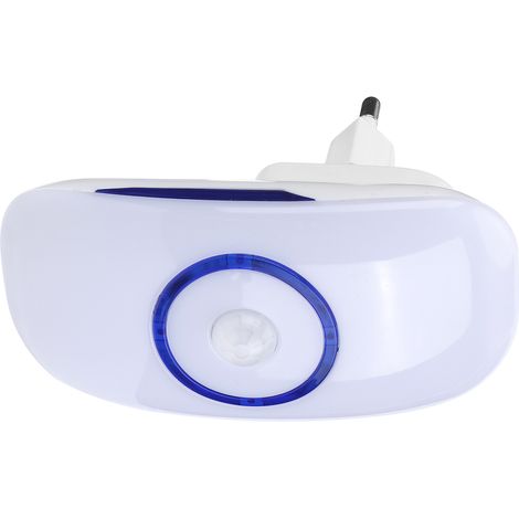 Veilleuse intelligente avec détecteur de mouvement, mini-lampe à brancher à détection de présence, lumière blanche froide, idéale pour la chambre, le salon et les escaliers. (1/5)