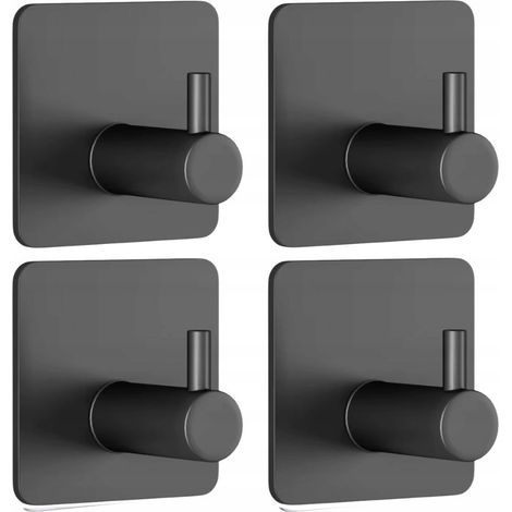 Selbstklebender Halter 4 Stück schwarz (80) GABA (1/5)