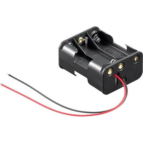 Portapilas para 6 pilas LR6 AA  Negro