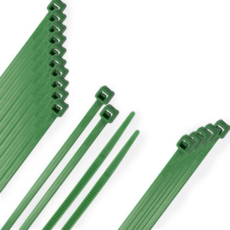 Brida Nylon 100%. Color Verde 3,6 x 200 mm. (Bolsa 100 Unidades) (1/5)