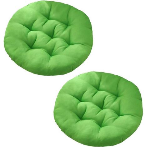 Coussin de chaise rond et épais, galette de chaise pour jardin ou salon, lavable à la main, vert (1/5)