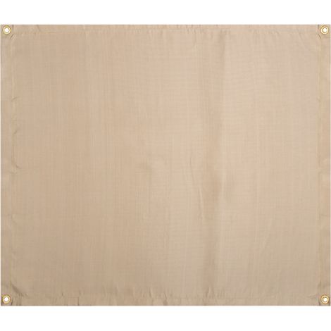 Feuerfeste Fiberglas-Feuermatte, hitzebeständig und faltbar, für Herd und Grill, ideal für Camping im Freien, khakifarben, 60 x 80 cm.