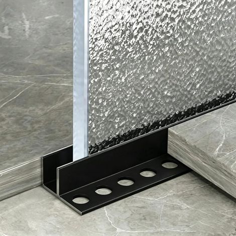 Profilé en U fixe de type F pour porte verre sans cadre, rail (1/5)