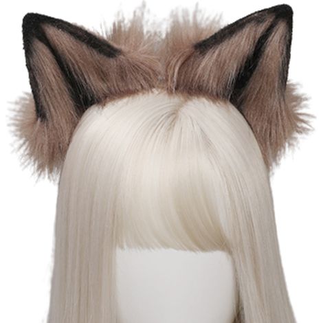 Oreilles En Fourrure Fausse - Bandeau Pour Cheveux - Déguisement Halloween Carnaval - Unisexe - Taille Unique (1/5)