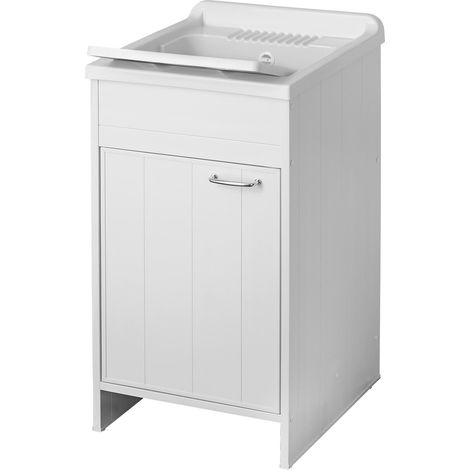 Mobile Lavatoio in PVC 45x50x85cm 1 Anta Forlani Honest Bianco (1/4)