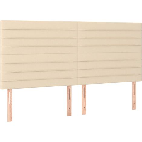 Maison Exclusive - Tête de lit Crème 180x5x118/128 cm Tissu (1/5)