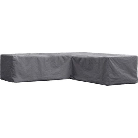 Perel L-förmige Schutzhülle für Gartenset 300 x 300 x 70 cm, wasserdicht und UV-beständig, robuste Abdeckung für extra große Loungegruppen in Eckform