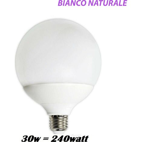 LAMPADINA LED 2835 E27 BULB SPIRALE G150 GLOBO 30W=240W LUCE CASA 4000K NATURALE