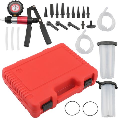 Hand Held Vacuum Pressure Pump Tester Kit Brake Fluid Bleeder Bleeding Test Tool (1/5)